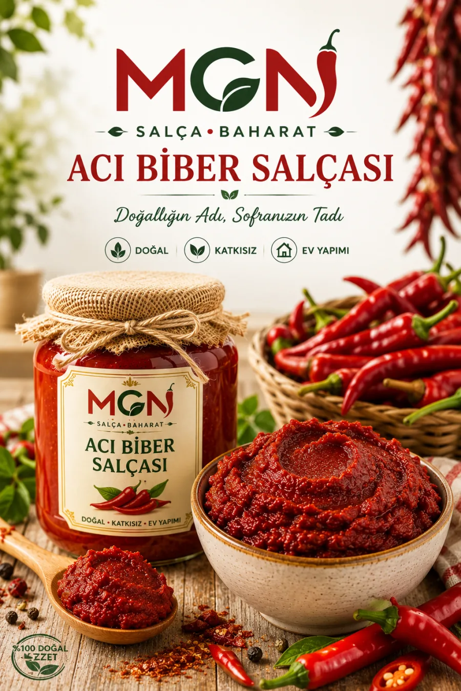 Ev Yapımı Acı Biber Salçası
