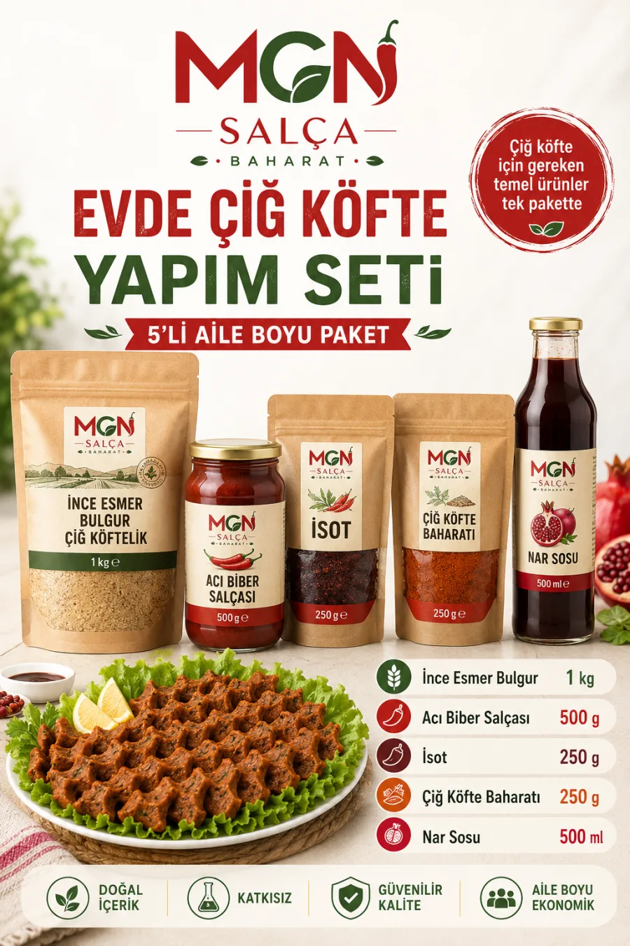 MGN Evde Çiğ Köfte Yapım Seti