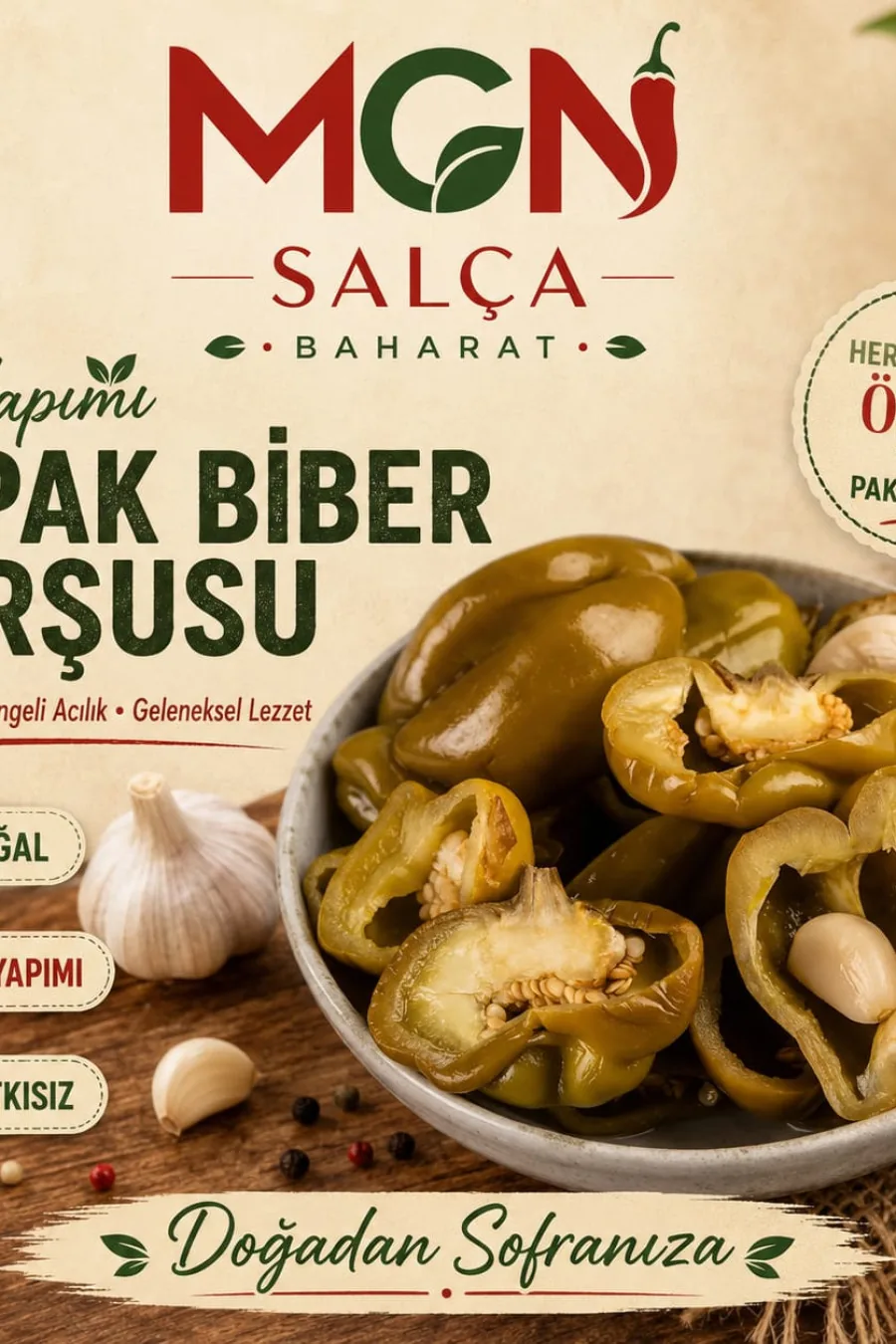 MGN Ev Yapımı Topak Biber Turşusu