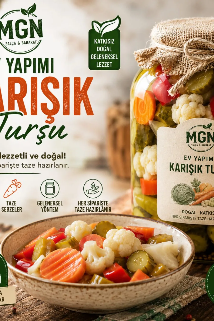 MGN Ev Yapımı Karışık Turşu